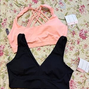 Pink and Black Sports Bras